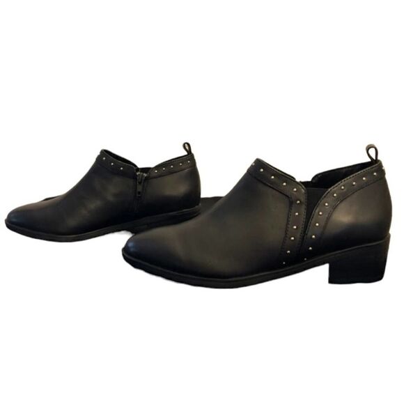 NEW BELLA VITA Lorraine Black Leather Stud Detail Ankle Boots Booties - 10 - Picture 4 of 10